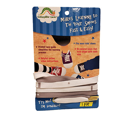 Caterpillar Laces - Shoe Tying Training Laces - Includes 2 Laces